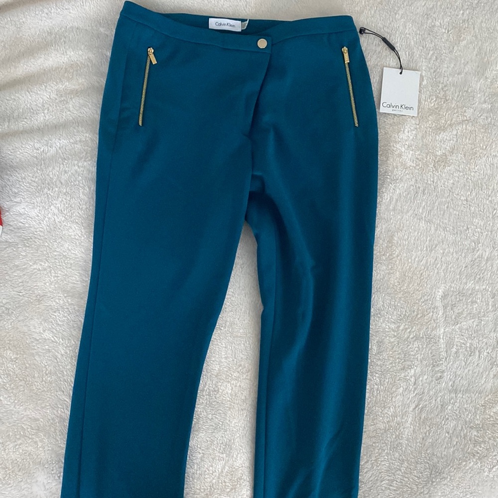 Calvin Klein teal trousers